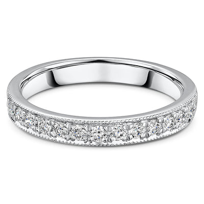 Platinum Grain Set Diamond Eternity Ring 0.33cts
