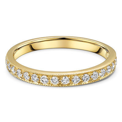9ct Yellow Gold Grain Set Diamond Eternity Ring 0.25cts
