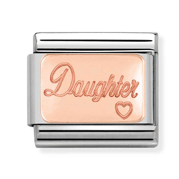 Rose gold daughter Nomination charm
