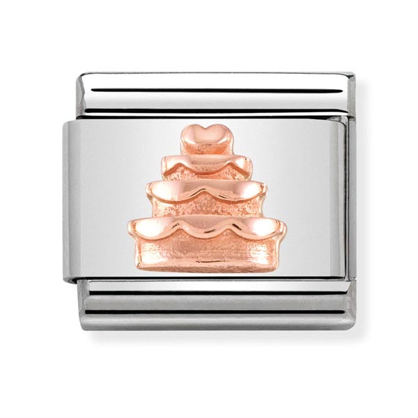 Nomination Rose Gold Cake and Heart Bracelet Charm