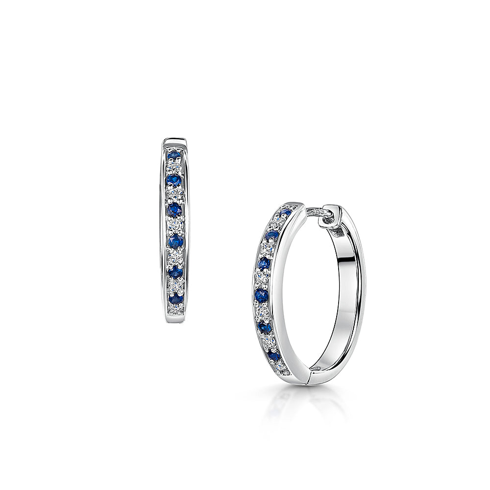 9ct Sapphire & Diamond Earrings