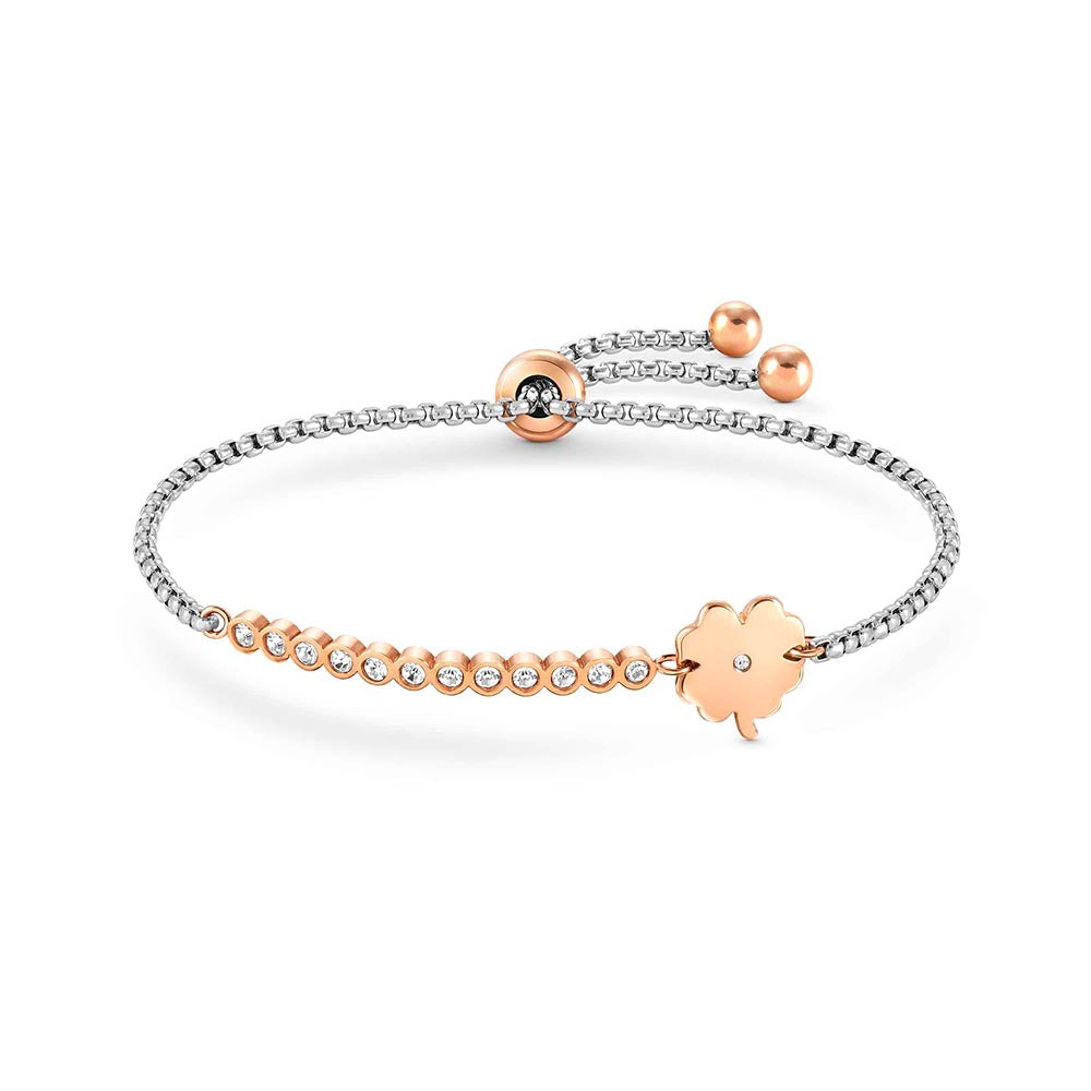 Nomination Milleluci Rose Gold Plated Clover Bracelet