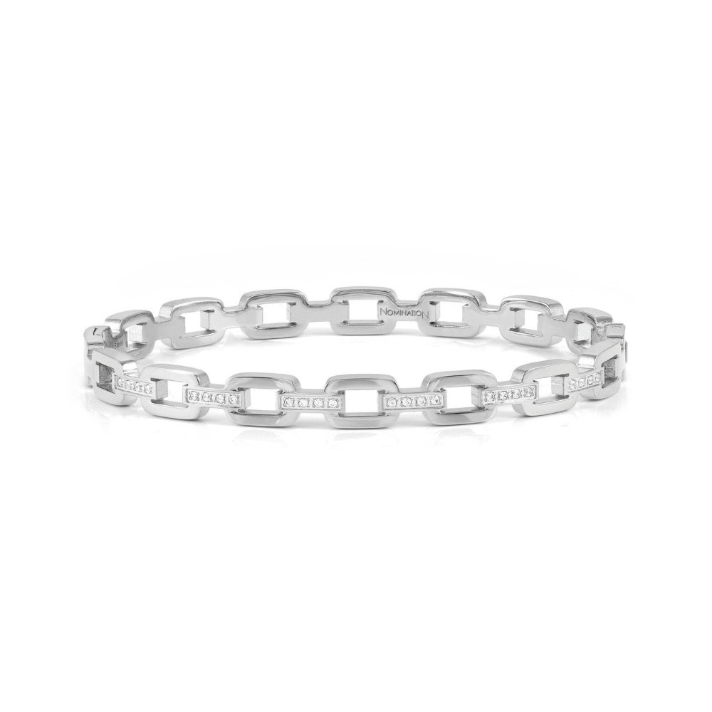 S/Steel CZ Pretty Bangle