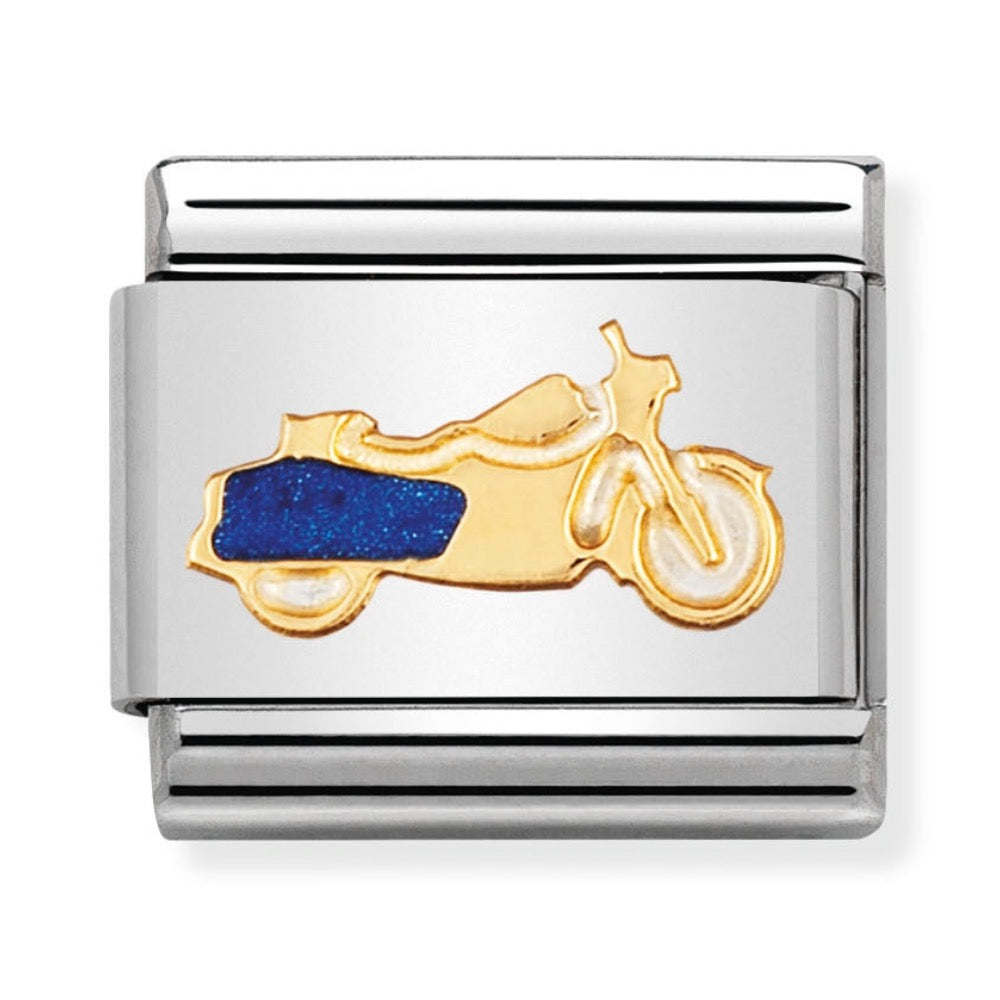 Nomination Blue Motorbike Charm