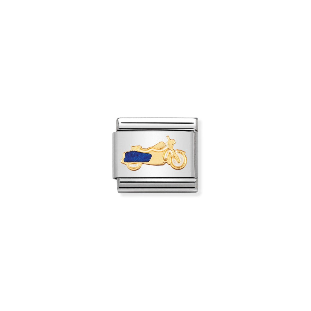 Nomination Blue Motorbike Charm