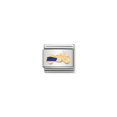 Nomination Blue Motorbike Charm