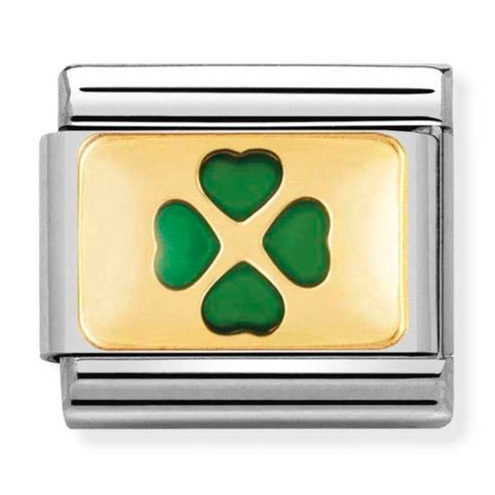 Classic Gold  Enamel Clover