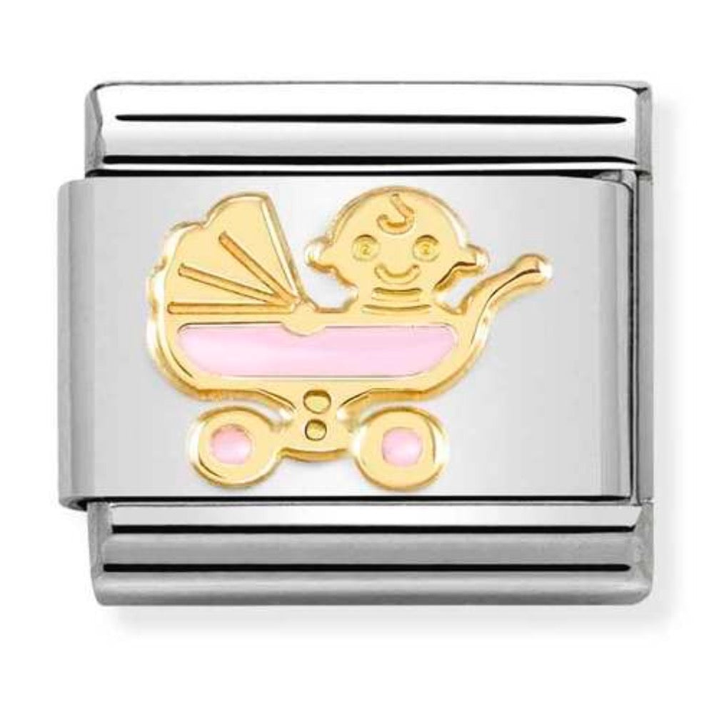 Classic Gold Pink Pram