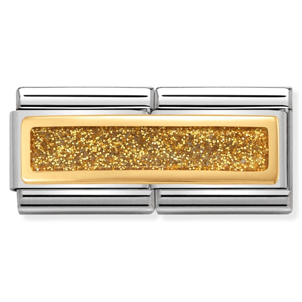 Nomination Double Gold Glitter Charm