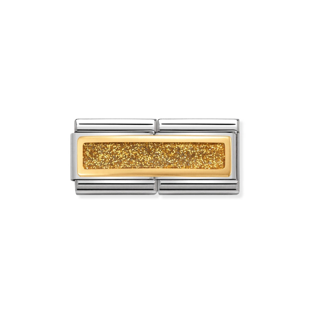 Nomination Double Gold Glitter Charm