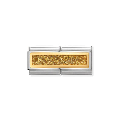 Nomination Double Gold Glitter Charm