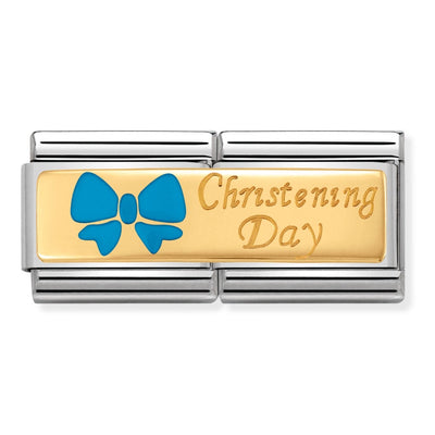 Nomination Double Blue Christening Charm