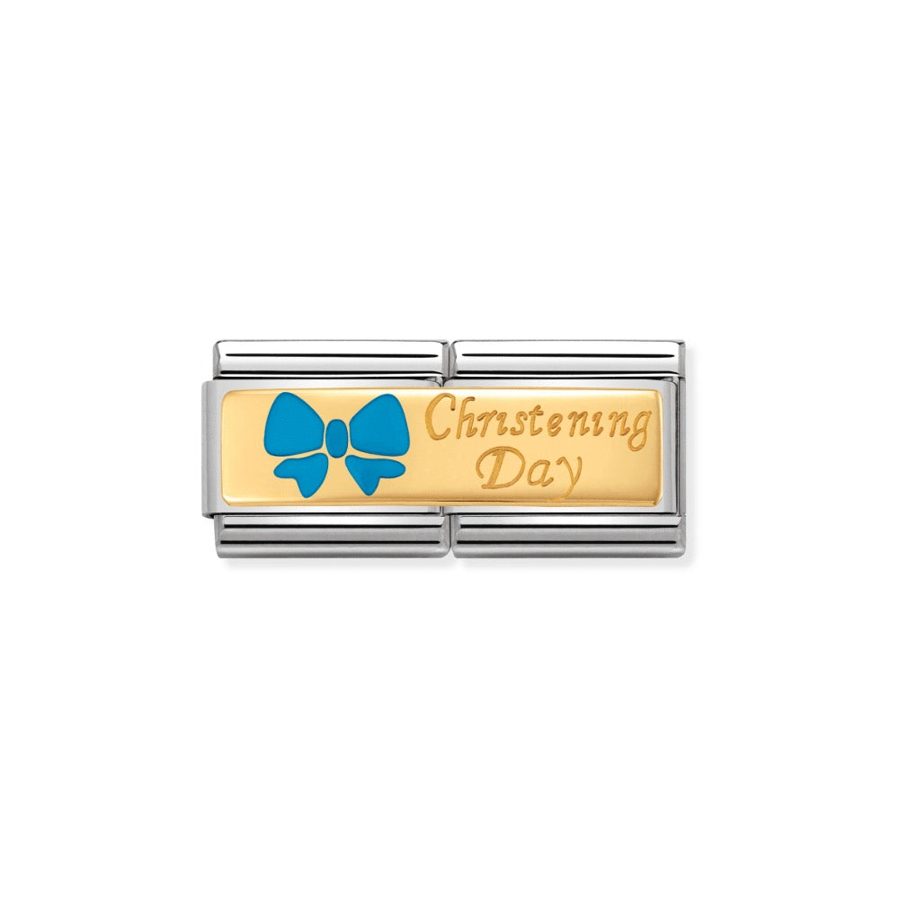 Nomination Double Blue Christening Charm