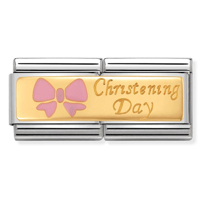 Nomination Double Pink Christening Charm