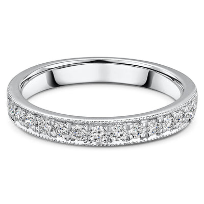 9ct White Gold Grain Set Diamond Eternity Ring 0.33cts