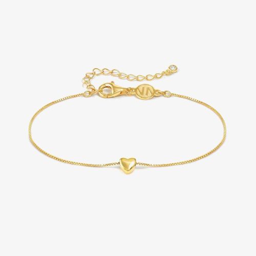 Nomination Gold Plated Cubic Zirconia Heart Pendant Bracelet