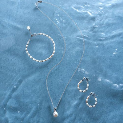 Nature's Wonder Sterling Silver Beachcomber Bracelet with Pearls