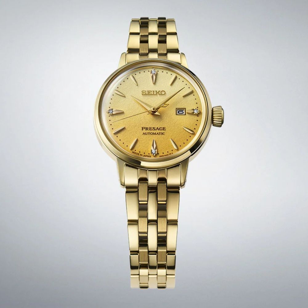 Seiko Presage ‘Eggnog’ Diamond-set 30mm Cocktail Time