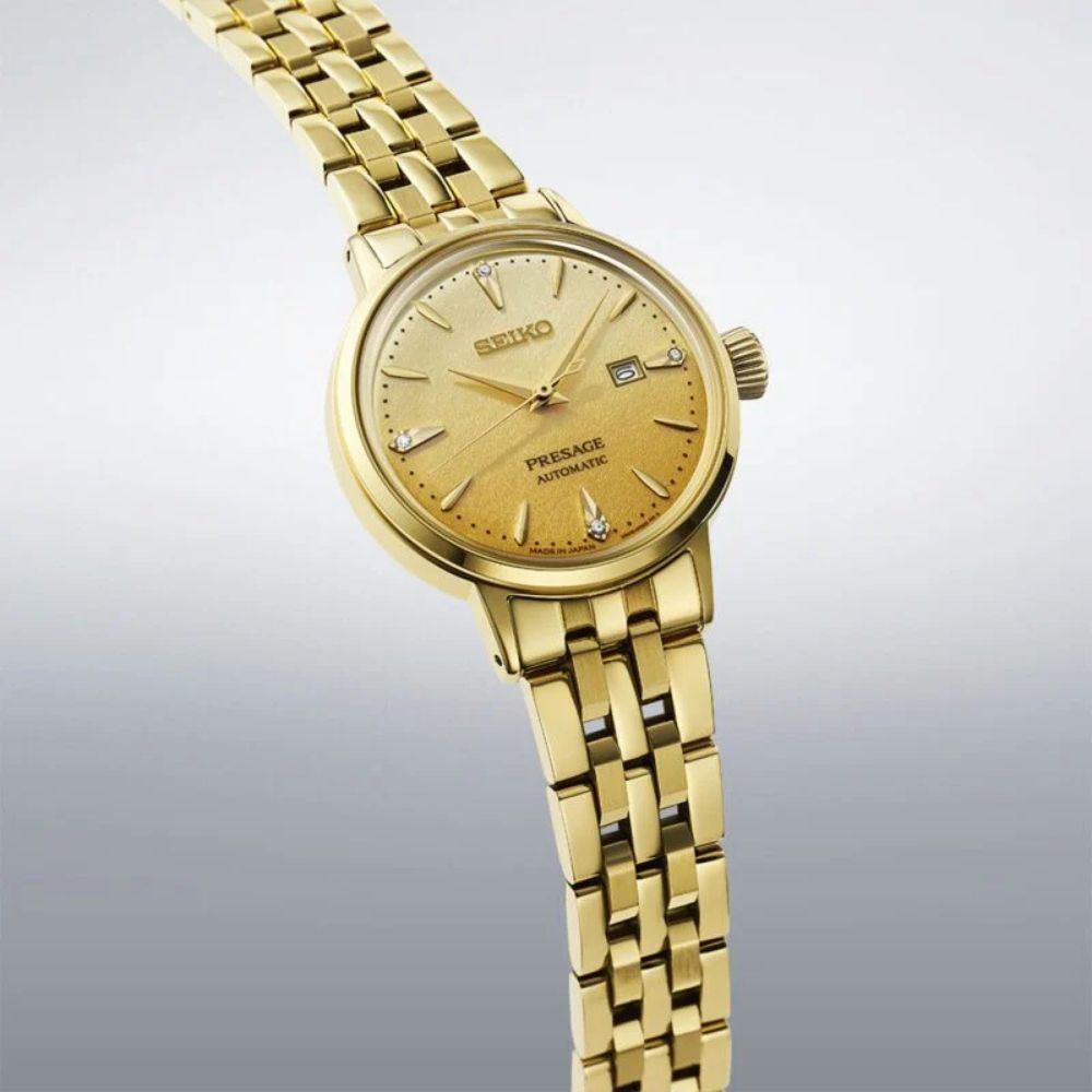 Seiko Presage ‘Eggnog’ Diamond-set 30mm Cocktail Time