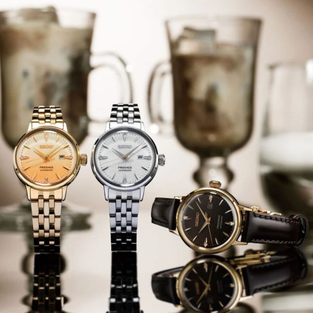 Seiko Presage ‘Eggnog’ Diamond-set 30mm Cocktail Time