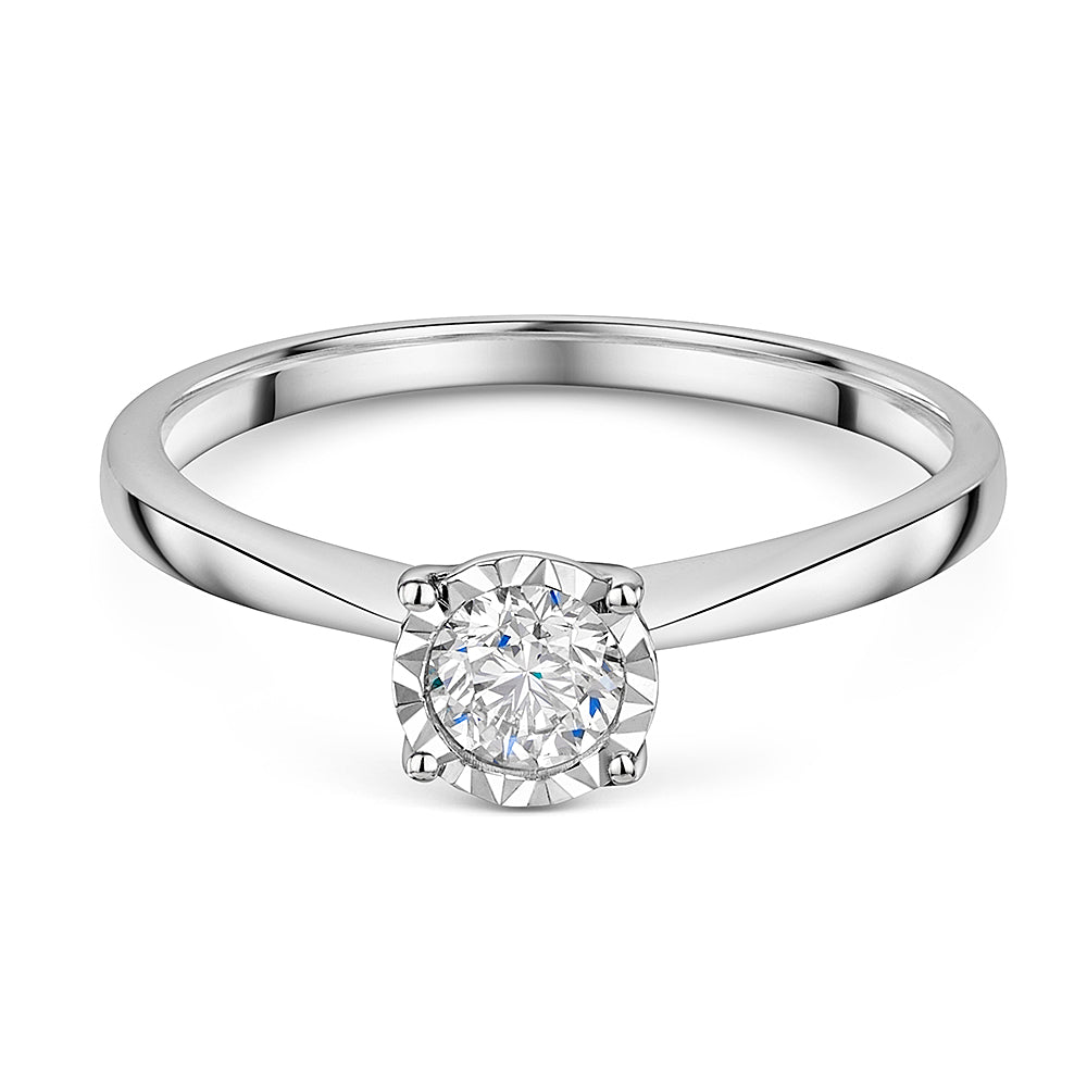 9ct White Gold Diamond solitaire 0.25cts