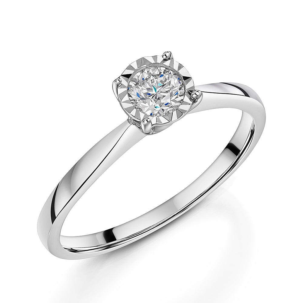 9ct White Gold Diamond solitaire 0.25cts