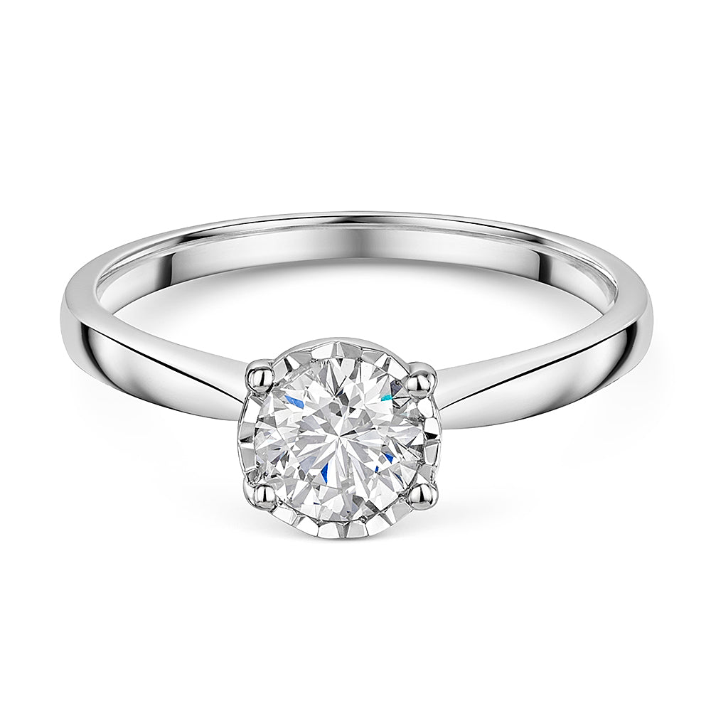 9ct White Gold Diamond solitaire 0.50cts
