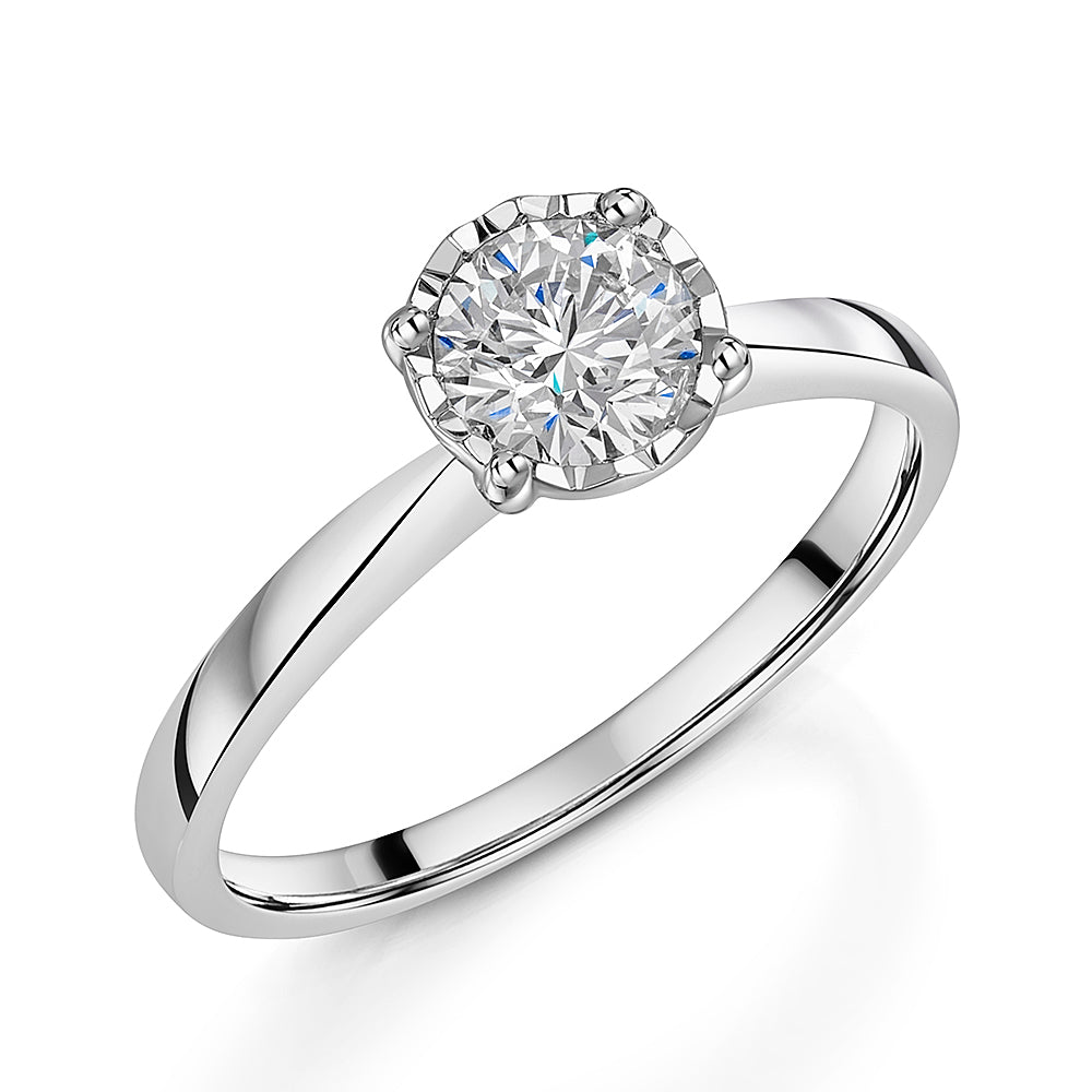 9ct White Gold Diamond solitaire 0.50cts