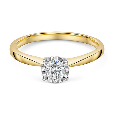 9ct Yellow Gold Diamond solitaire 0.25cts