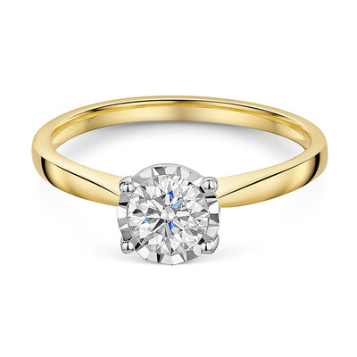 9ct Yellow Gold Diamond solitaire 0.50cts