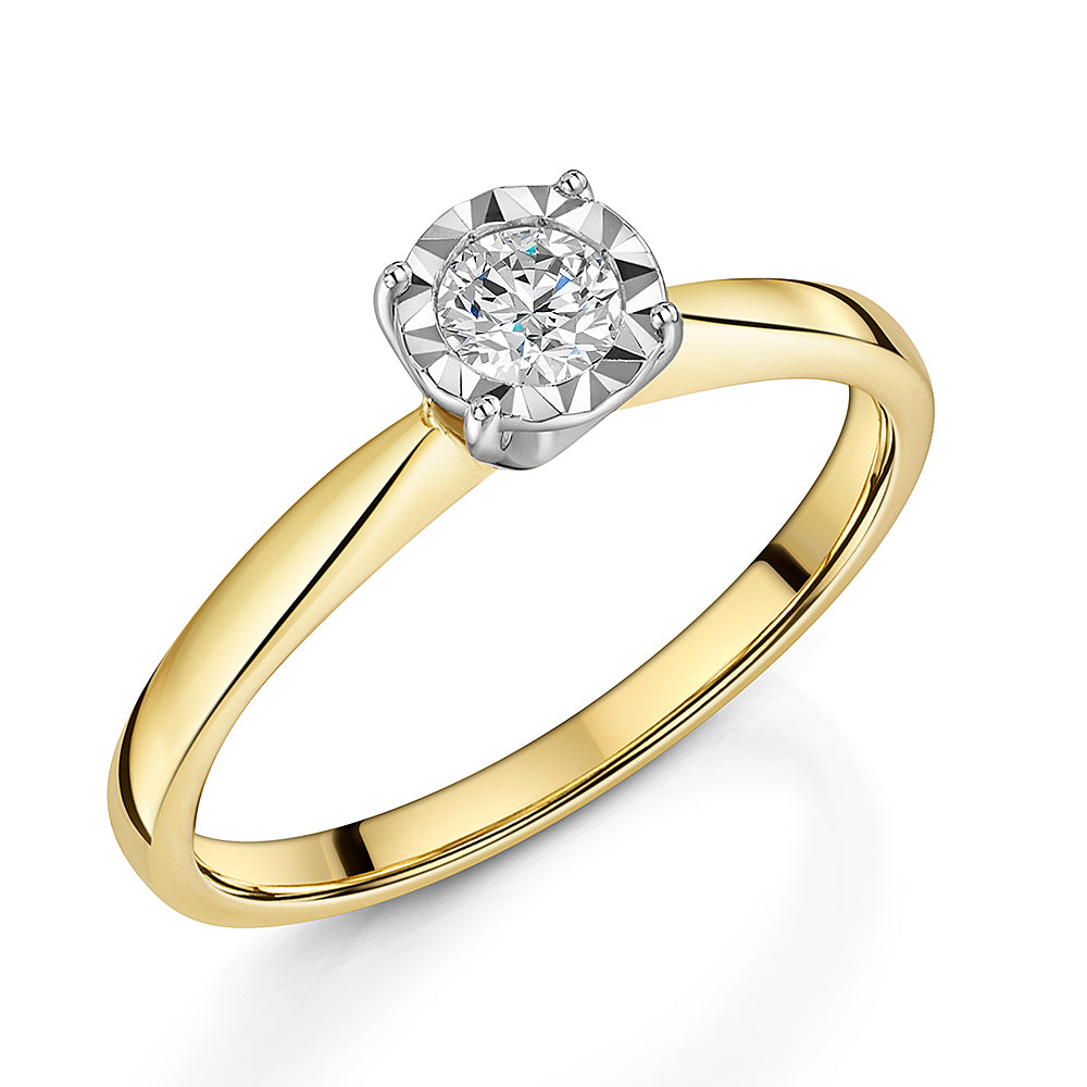 9ct Yellow Gold Diamond solitaire 0.18cts