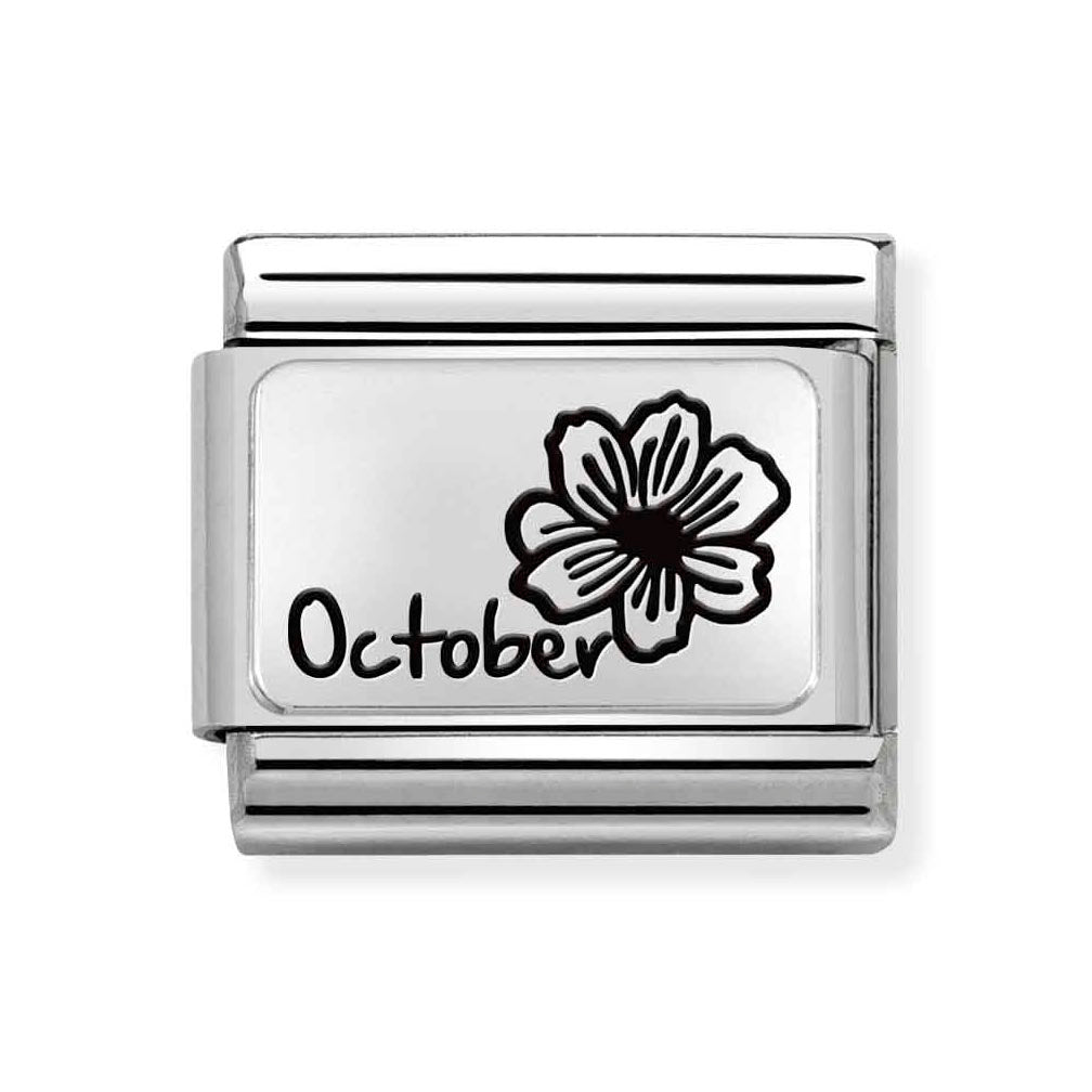 Silvershine October Flower Charm