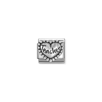 Silvershine Teacher Heart Charm