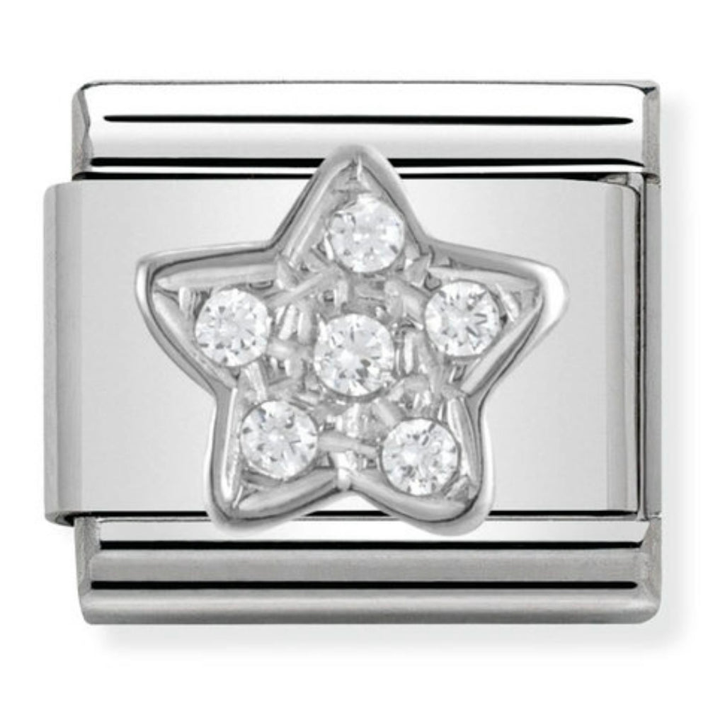 Silvershine CZ Star Charm