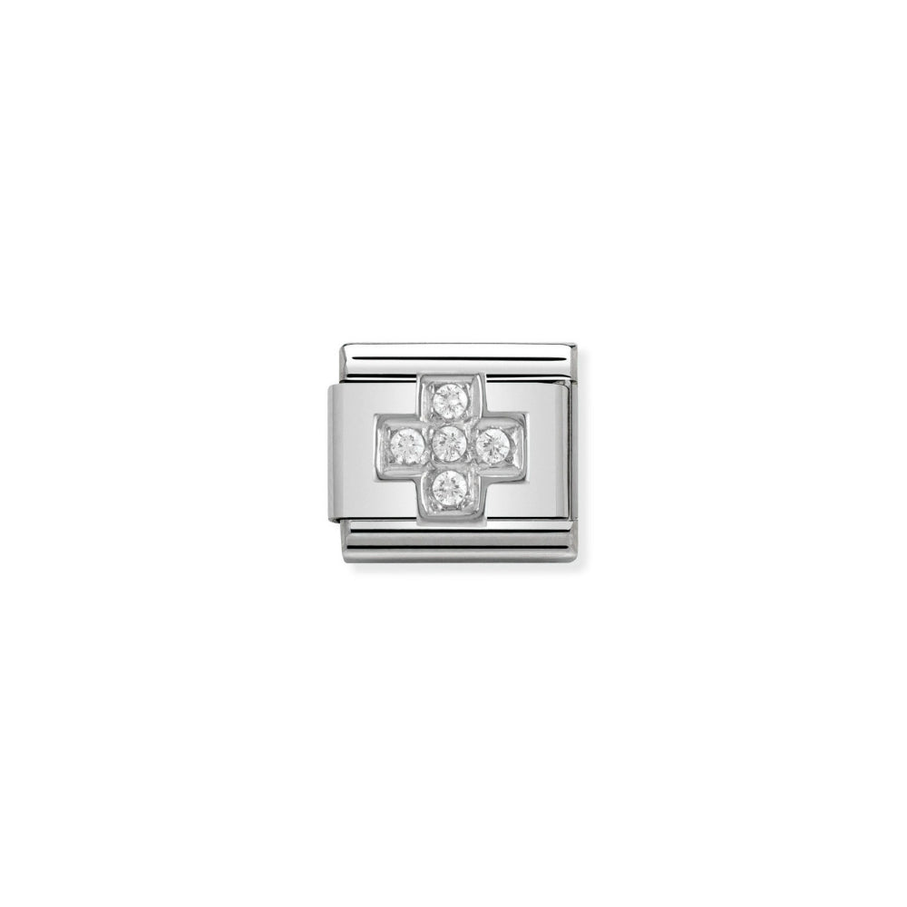 Silvershine CZ Cross Charm