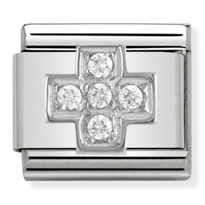Silvershine CZ Cross Charm