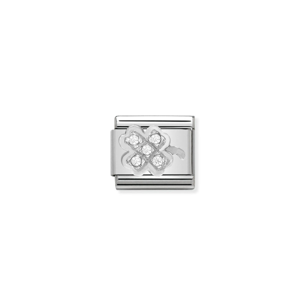 Silvershine CZ Clover Charm