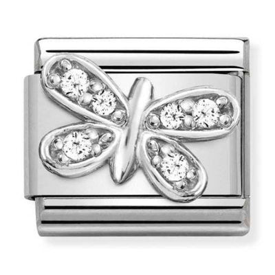Silvershine CZ Butterfly Charm