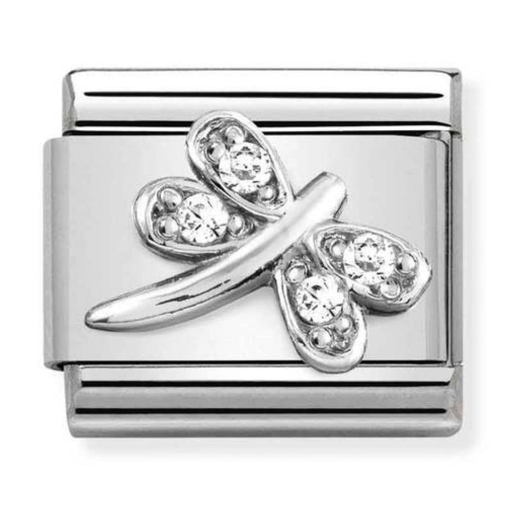 Silvershine CZ Dragonfly Charm