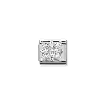 Silvershine CZ Wind Rose Charm