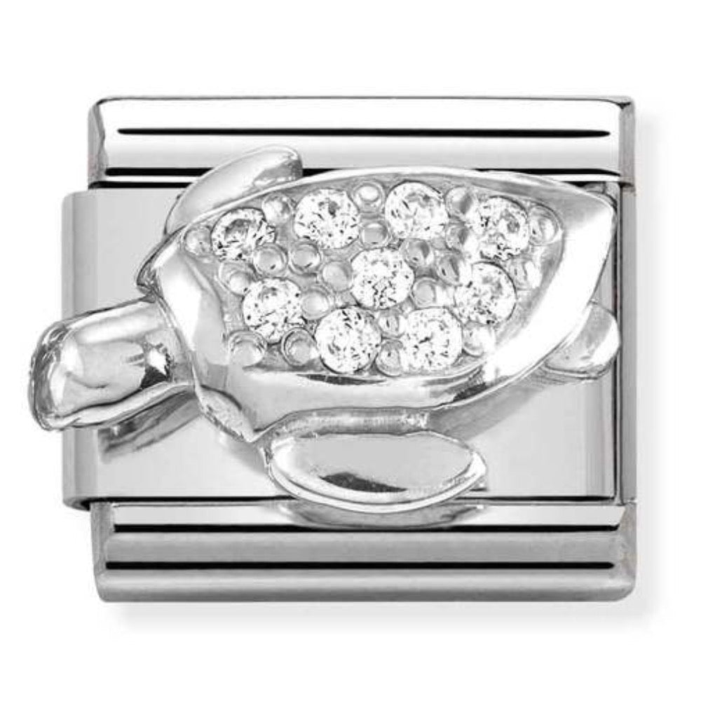 Silvershine CZ Turtle Charm