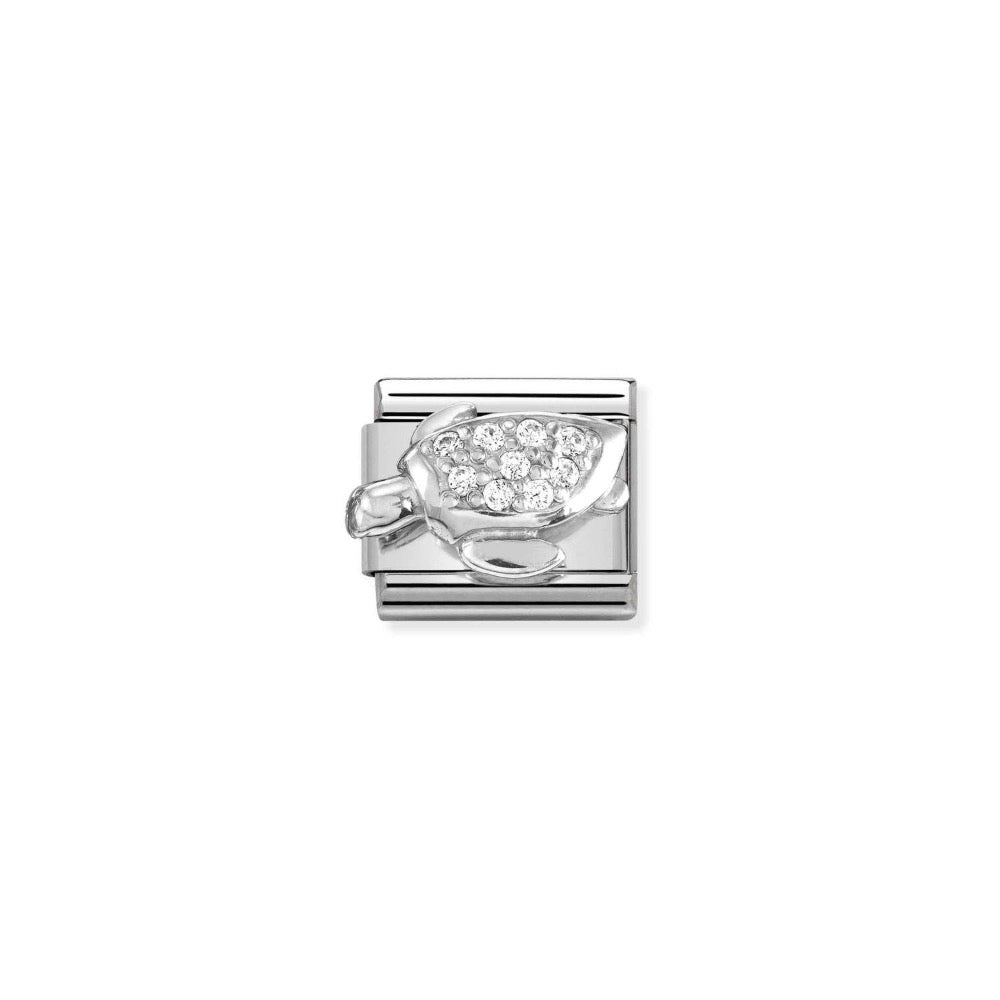 Silvershine CZ Turtle Charm