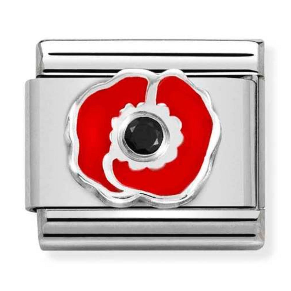 Silvershine CZ Poppy Charm
