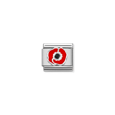 Silvershine CZ Poppy Charm