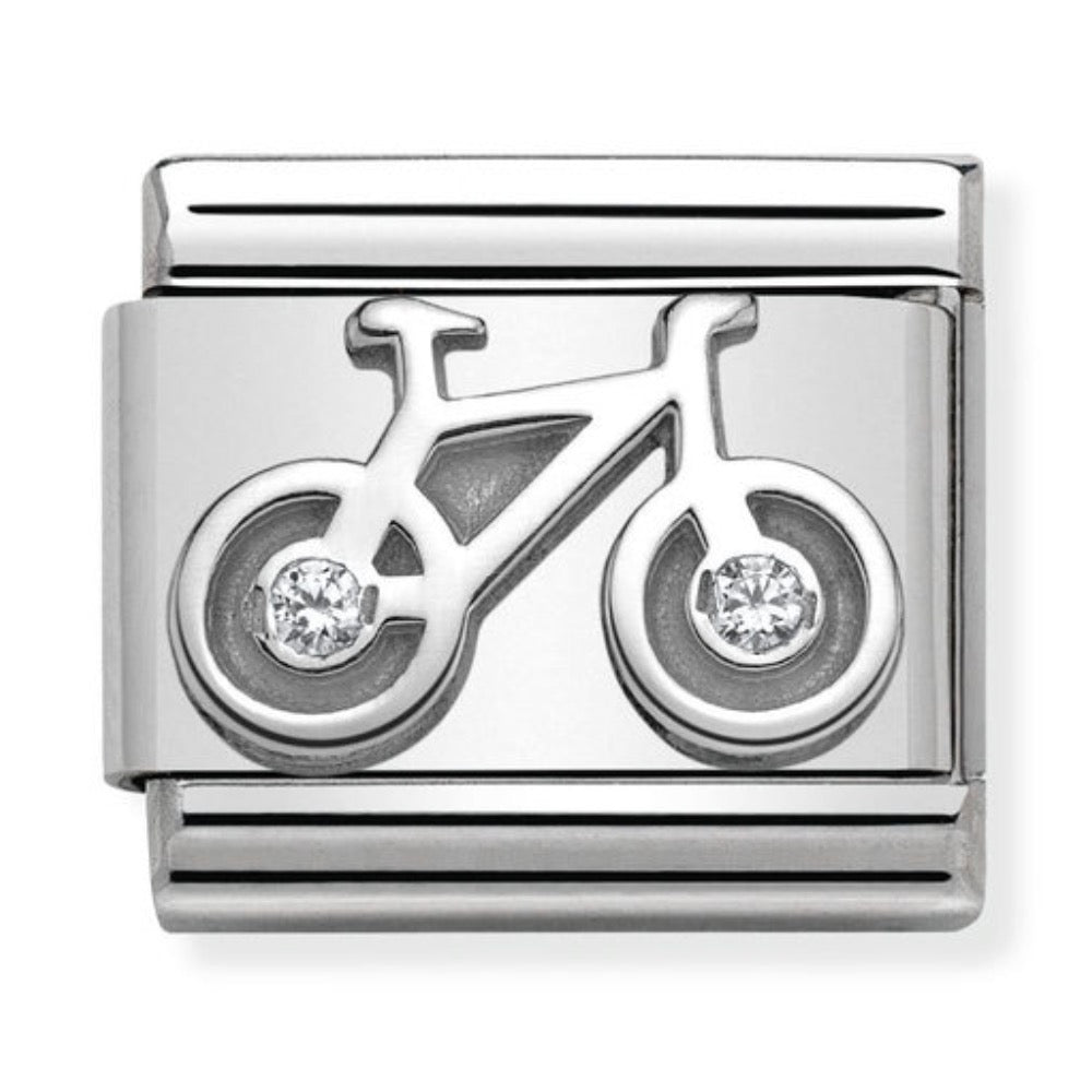 Silvershine CZ Bicycle Charm