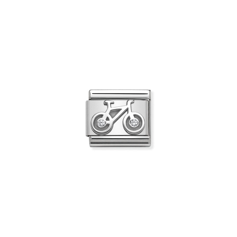 Silvershine CZ Bicycle Charm