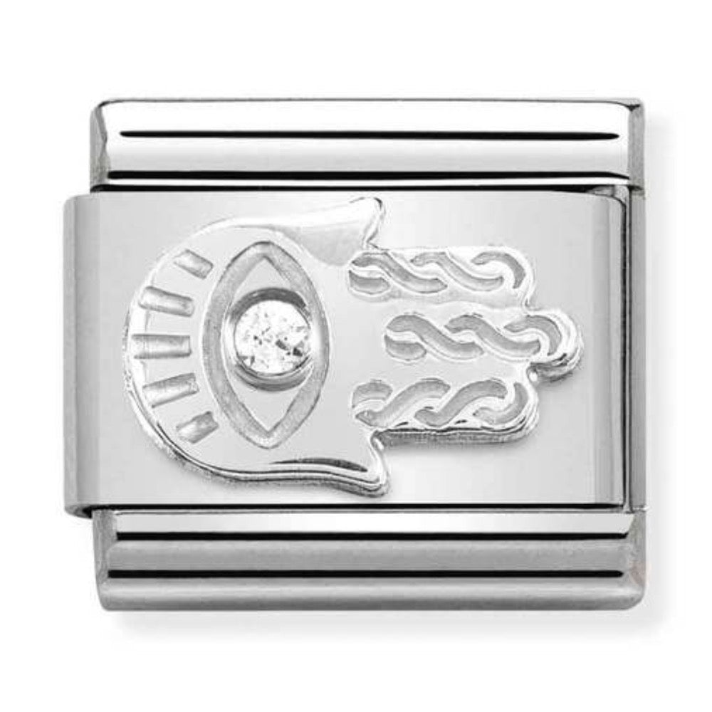 Silvershine CZ Hand Of Fatima Charm