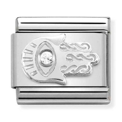 Silvershine CZ Hand Of Fatima Charm