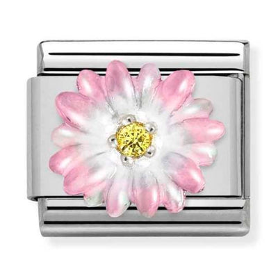 Silvershine CZ Rose Flower Charm