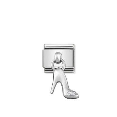 Silvershine Drop CZ Stiletto Charm